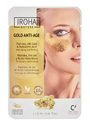 Patch Anti-Età Per Il Contorno Occhi In Tecnologia Foil Con Peptidi, Oro 24K E Acido Ialuronico