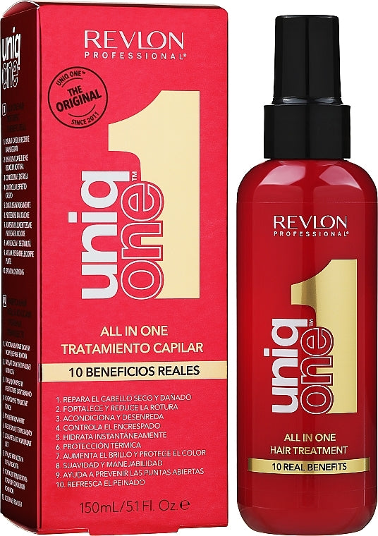 Revlon Professional UniqOne Classic, Trattamento per Capelli Senza Risciaquo, All in One, Idrata, Protegge e Ripara (150ml), Fragranza Classica