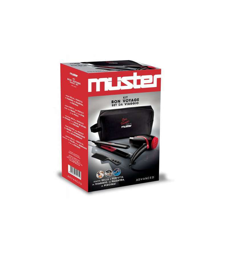 Kit da Viaggio con Pochette - Phon, piastra, pettine